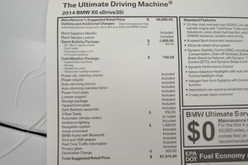 great lease buy 14 bmw x6 35i sport cold weather gps 3 rear seat bluetooth xenon, US $62,370.00, image 9