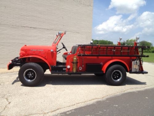 1958 dodge power wagon/van pelt open cab brush truck fire engine