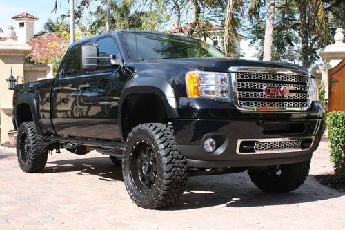 2012 gmc sierra 2500 denali 4x4 diesel rear cam 6" lift 20" bmf wheels fox shock