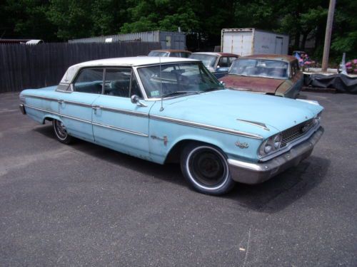 1963 ford galaxie 500xl 390 / 385 hp auto posi 4 door non post box top driver