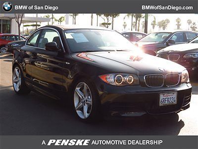 135i 1 series low miles 2 dr coupe gasoline 3.0-liter dual overhead c black sapp