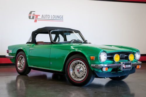 1975 triumph tr6 factory overdrive java green collector owned immaculate see vid