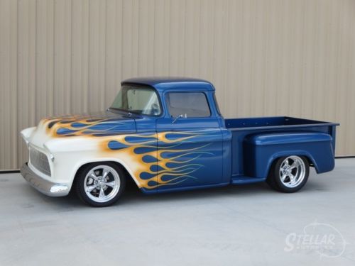 1955 chevy chopped big window show truck 120k build