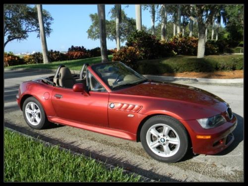 01 z3 convertible clean carfax low miles premium pkg leather xenon fl