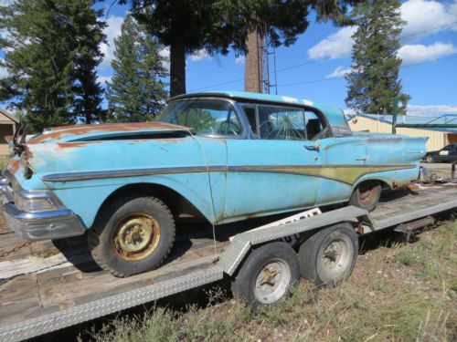 1958 ford retractable skyliner fairlane 500 + 58 4door fairlane 500. both cars