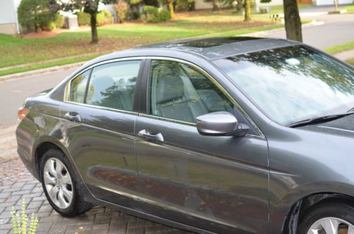 2008 honda accord ex-l sedan 4-door 2.4l charcoal gray leather seats 5 cd/mp3