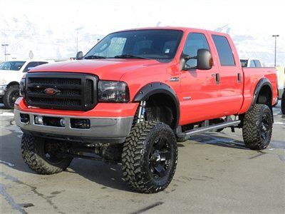 Crew cab lariat sport 4x4 powerstroke diesel leather custom lift wheels tires