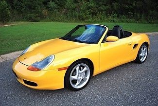 2001 porsche boxster yellow/blk 5 spd 62k miles like new in and out