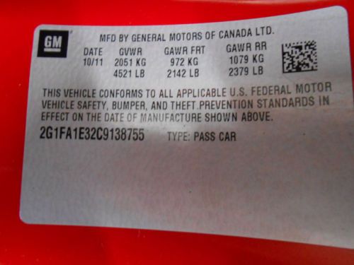 2012 Chevrolet Camaro 32k Miles! NO RESERVE Salvage Repairable Damaged Project, image 58