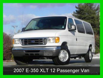 2007 ford e-350 xlt super duty 12 passenger van 5.4l v8 gas cloth bench seating