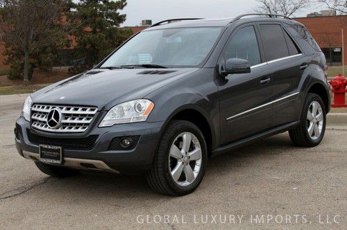 Ml350 4matic awd gray / black / premium i package/ navigation/ heated