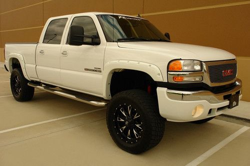 2006 gmc sierra 2500hd regency crew lbz duramax diesel 4wd 4" skyjacker lift !!