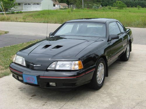 1987 ford thunderbird turbo coupe black super clean non smoker 100k