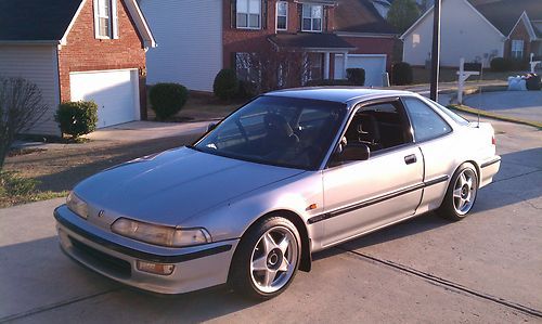 Clean silver turbo acura integra rs b18c1 race car hatchback coupe gsr type-r