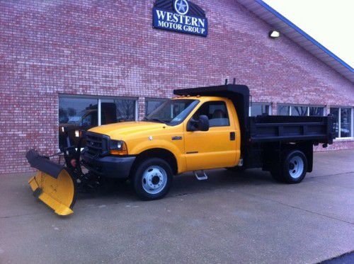 00 ford f450 dump truck snow plow 7.3 diesel 4x4