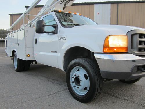 2000 ford f450 7.3 diesel boom truck bucket truck 35.6' hight excellent shape