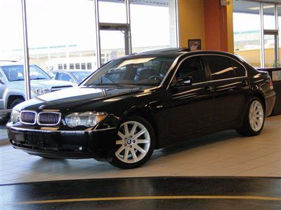 2004 bmw 745li blk/blk premium pkg sport 19-in whls only 72k htd sts dlr servcd-