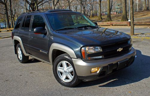 2003 chevy trail blazer ltz fully loaded 4x4 sunroof roof rack leather clean suv