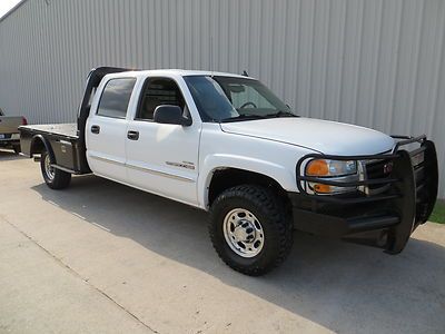 06 k2500hd 6.6 duramax (lbz) 6spd allison 1-owner flat-bed 4x4 new -tires carafx