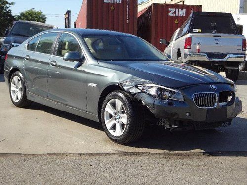 2011 bmw 528i sedan damaged salvage runs! cooling good only 14k miles nice color