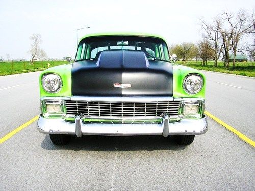 1956 chevy blown 350 tubbed custom classic hot rod street fighter fast-n-load