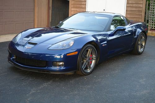 2007 lemans blue chevy corvette z06 7.0 liter 505hp 427ci 2lz navigation