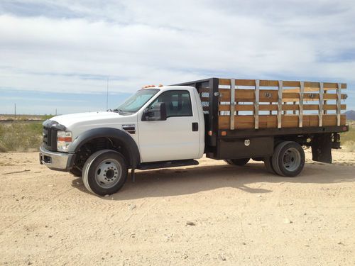 2008 f-450 xl stake bed dump diesel 6.4 only 9500 miles like new