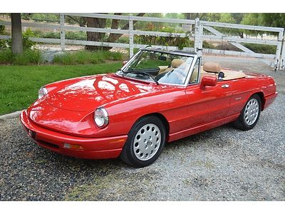 1991 alfa romeo, spider veloce, red/tan, 42k miles, hardtop, 5 speed!!