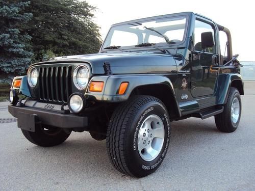 1-owner 2000 jeep wrangler sahara 4.0l 6cyl auto a/c unmofidied