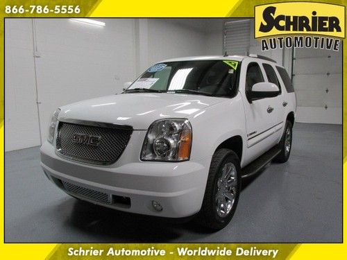 2007 gmc yukon denali white navigation back up cam 7 passenger rear seat dvd