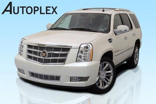 13 escalade platinum edition 22s power boards dvd headrest white diamond awd!