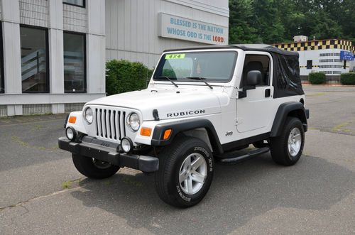 2003 jeep wrangler rubicon sport utility 2-door 4.0l no reserve 4x4 clean crafax