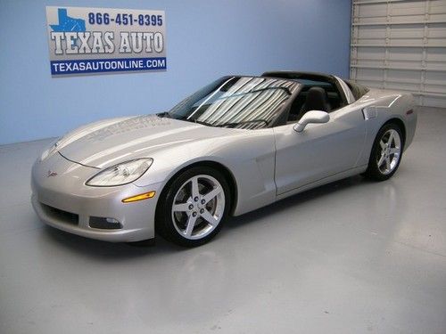 We finance!! 2007 chevrolet corvette c6 coupe 6 speed nav leather 1lt texas auto