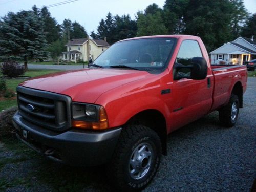 Red 2001 f-350 super duty 7.3l diesel 4x4