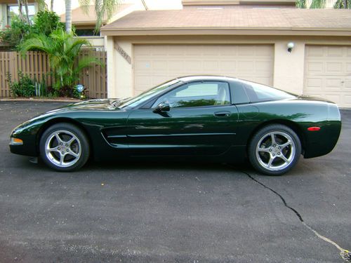 2000 corvette- rare dk. bowling grn. - all orig. / mint / loaded / garage kept