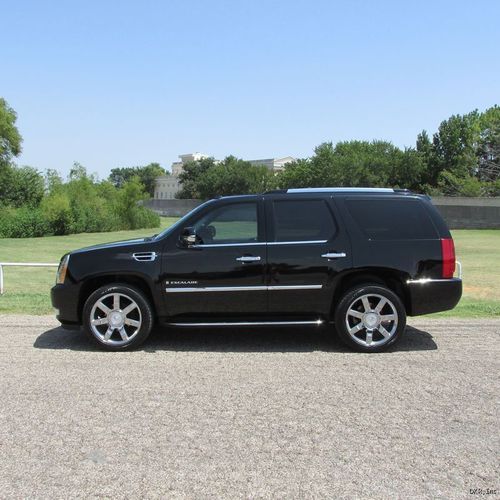 08 escalade all wheel dr blk/blk nav roof quads 22" chrome whls 1 owner