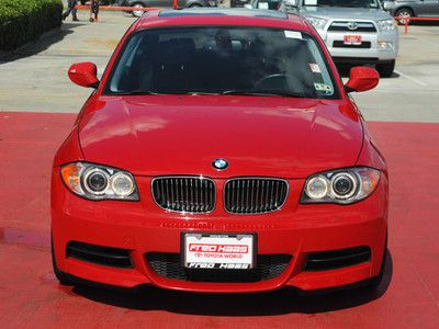 RED LEATHER 135i MOONROOF ALLOY WHEELS PADDLE SHIFTERS, image 2