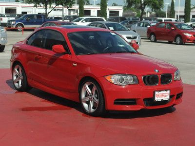 RED LEATHER 135i MOONROOF ALLOY WHEELS PADDLE SHIFTERS, image 3