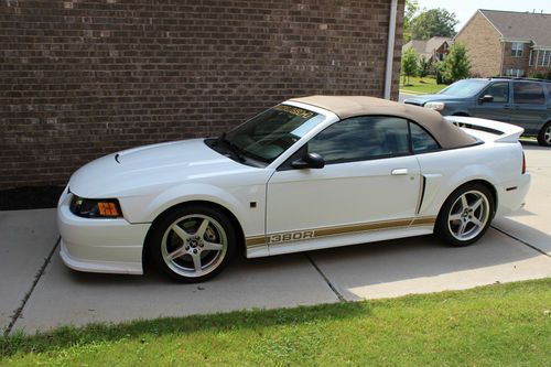 2004 ford 380r roush mustang convertible white w/ gold 33k miles