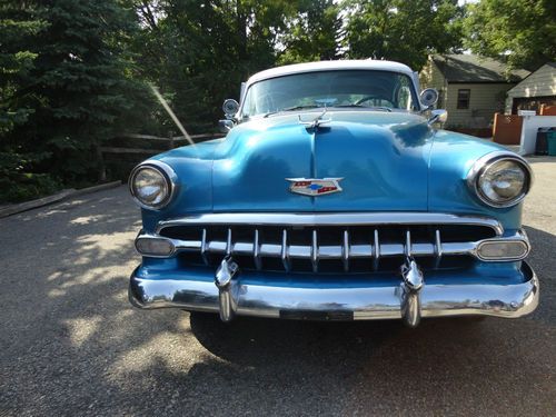 Rare factory power steering and brakes 1954 chevy bel air 2 door hardtop