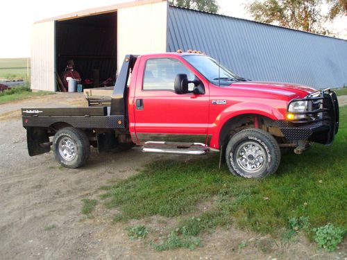 2003 f-250 ford truck 4x4 pickup bradford flat bed, original miles!  beautiful!!