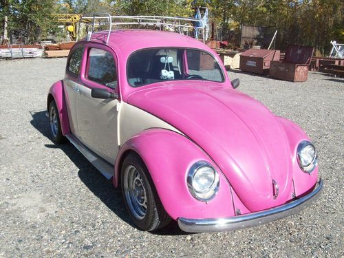 1969 /57 pink and off white two door cusotm hot rod