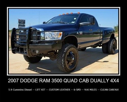 4x4 cummins turbo diesel -- 6-spd -- lift kit -- custom leather -- clean carfax