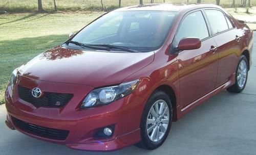 2010 red toyota corolla s sedan 4-door 1.8l