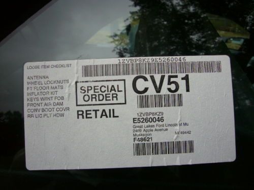 821a GT 500 14 super charged 5.8L svt black convertible recaro racing track pack, image 36