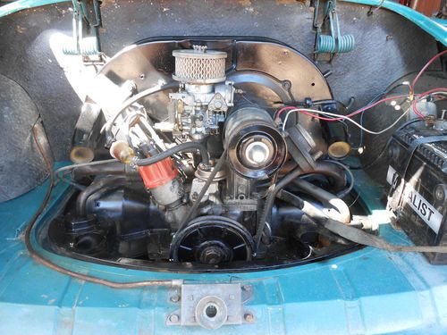 1964 VW Ghia Convt. Green with Beige Canvas Top, US $12,000.00, image 4