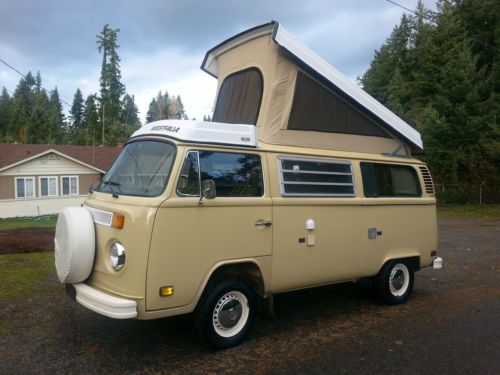 1978 vw westfalia deluxe bus pop-top camper van 2.0 motor selling world wide