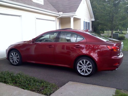 2007 lexus is 250 awd, red metallic 54k