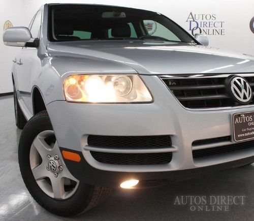 We finance 2004 volkswagen touareg v6 4wd 85k clean carfax mroof kylssentry cd