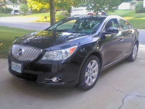 2012 diamond black buick lacrosse titanium premium i leather interior w/privacy